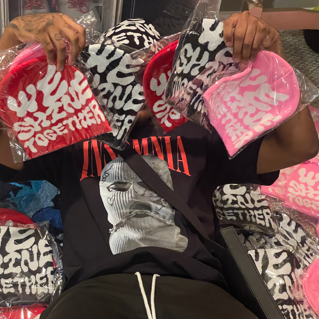 WST Beanie (Red , Pink , Black)