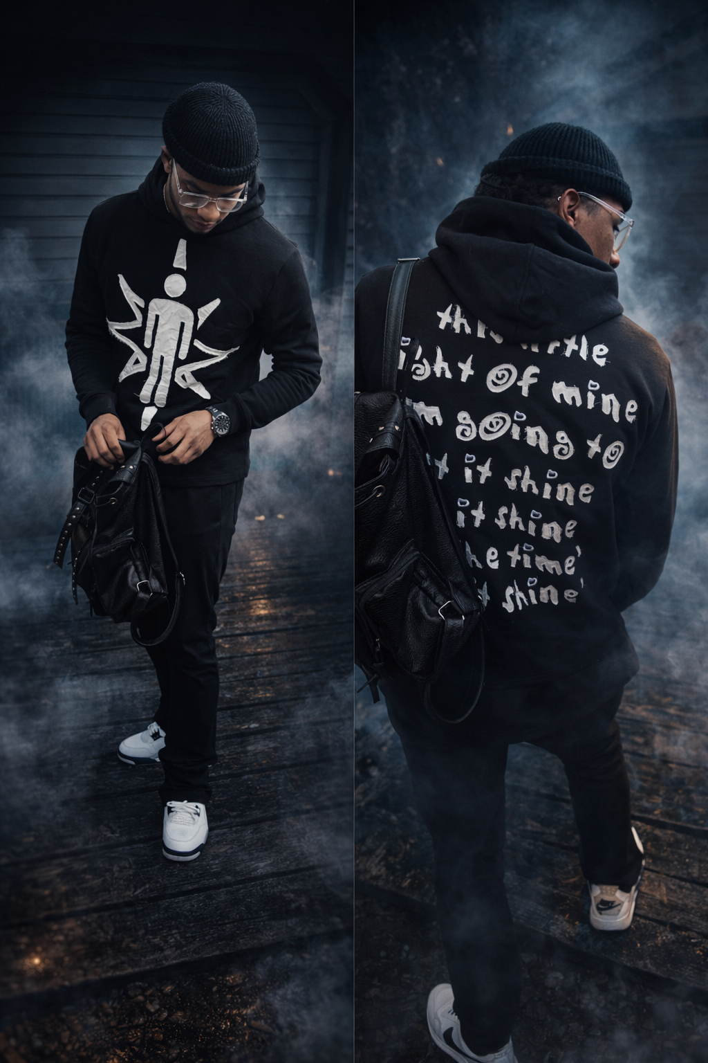 “Let it shine” distressed hoodie