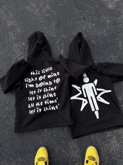 “Let it shine” distressed hoodie