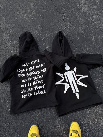 “Let it shine” distressed hoodie
