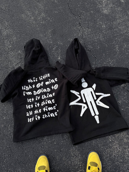 “Let it shine” distressed hoodie